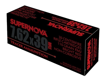 Picture of SUPERNOVA AMMUNITION AMO 7.62X39MM 110GR FMJ RED TRACER 20RD ( 10 BOXES PER CASE ) PMSN762R