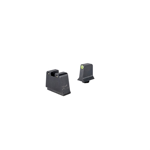 Picture of Trijicon Suppressor/Optic Height Sights Green/Tritium Yellow Outline Front Sight-Green/Tritium Black Outline Rear Sight Glock 42/43/43X Slim Frame GL243C601143