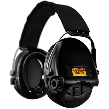Picture of Sordin SUPREME PRO-X ELECTRONIC EAR MUFFS W/TEXTILE HEADBAND BLACK 75302-X-02-S-US