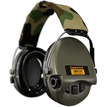 Picture of Sordin SUPREME PRO-X ELECTRONIC EAR MUFFS W/TEXTILE HEADBAND GREEN 75302-X-S-US