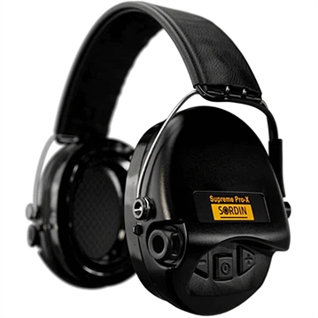 Picture of Sordin SUPREME PRO-X LED ELECTRONIC EAR MUFFS BLACK 75302-X-13-S-US