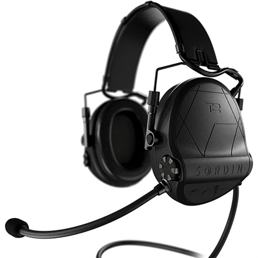 Picture of Sordin SUPREME T2 CC ELECTRONIC EAR MUFFS W/LEATHER HEADBAND BLACK 304004-10P