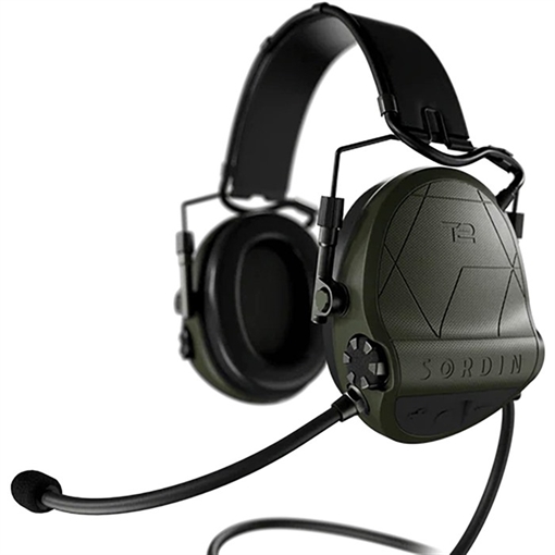 Picture of Sordin SUPREME T2 CC ELECTRONIC EAR MUFFS W/LEATHER HEADBAND GREEN 304006-10P