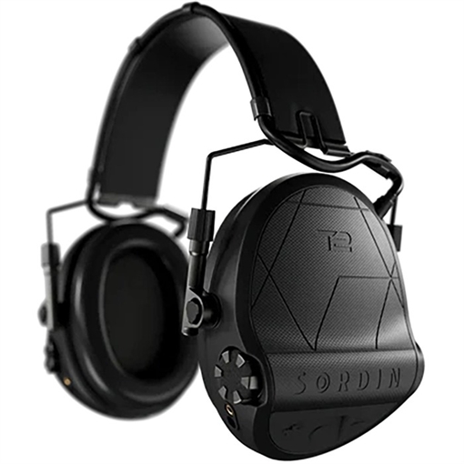 Picture of Sordin SUPREME T2 ELECTRONIC EAR MUFF W/LEATHER HEADBAND BLACK 303004-10P