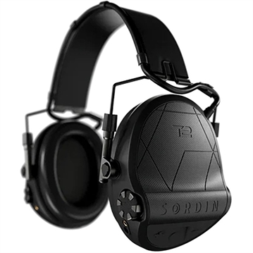 Picture of Sordin SUPREME T2 ELECTRONIC EAR MUFF W/LEATHER HEADBAND BLACK 303004-10P