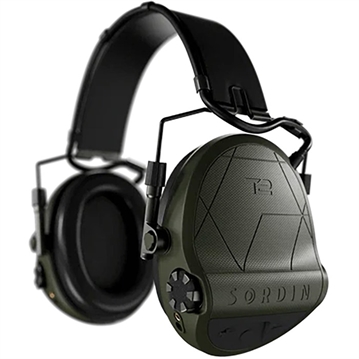 Picture of Sordin SUPREME T2 ELECTRONIC EAR MUFF W/LEATHER HEADBAND GREEN 303006-10P