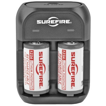Picture of SUREFIRE 2X LFP123 LIFEPO4 RECHARGEABLE CELLS + CHARGER SFLFP123KIT