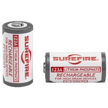 Picture of SUREFIRE 2X LFP123 LIFEPO4 RECHARGEABLE CELLS CARDED SFLFP123