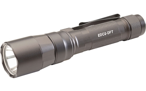 Picture of Surefire Everyday Carry Light (EDC-2-DFT), Dual-Fuel Turbo Flashlight, 700 Lumens, Anodized Finish, Gray EDC2-DFT-HA