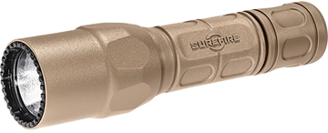 Picture of Surefire G2X Pro Flashlight, Dual-Output LED, 15/600 Lumens, Constant-On Click-Type Tailcap Switch, Tan G2X-D-TN
