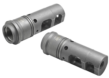 Picture of SureFire SOCOM Muzzle Brake Black DLC Stainless Steel with 5/8"-24 tpi Threads for 7.62mm AR-10 SFMB7625824