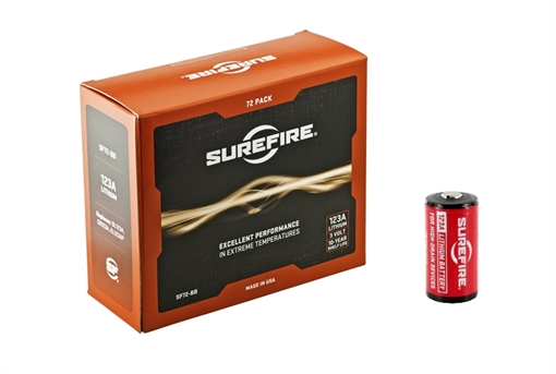 Picture of SureFire SF123A LITHIUM 3VOLT BATT 72PK 72 COUNT BOX|10 YR SHELF LIFE SF72-BB