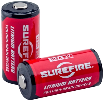Picture of SureFire 123A Batteries Red/Black 3.0 Volts 1,550 mAh (130/65 Pairs) Single Package Fishbowl SF2SWBULK