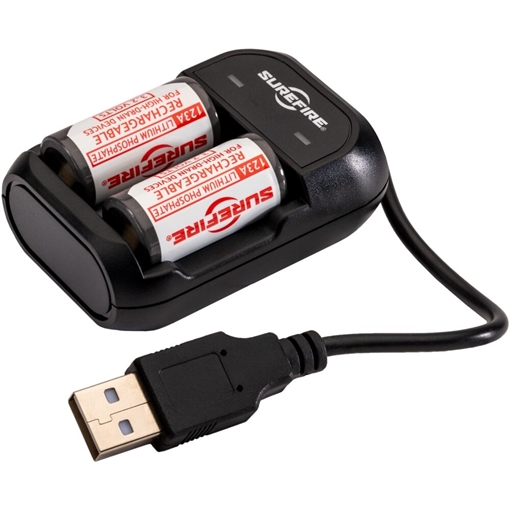Picture of Surefire SFLFP123 Kit Rechargeable Batteries with Charger 2/ct SFLFP123-KIT SFLFP123KIT