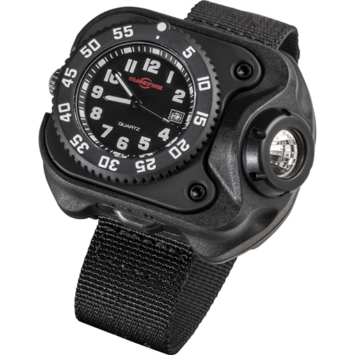 Picture of SUREFIRE WRISTLIGHT (WATCH MOVEMENT) RECHARGEABLE 15/60/300LM BLACK STRAP 2211BBKSF