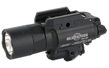 Picture of Surefire X400 Turbo, Weaponlight w/Laser, Fits Pistol and Picatinny, 650 Lumens, 66,000 Candela, Green Laser, Matte Finish, Black X400T-A-GN X400TAGN
