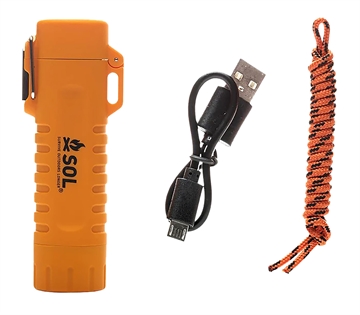 Picture of Survive Outdoors Longer Fire Lite Fuel Free Lighter Orange Plastic Includes USB Cable/Lanyard 01401243