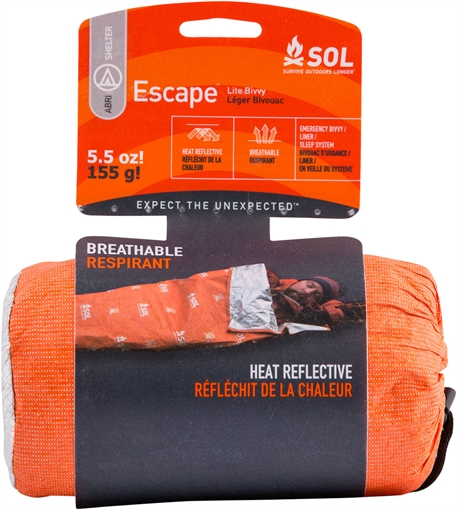 Picture of Survive Outdoors Longer SOL Bivvy Warmth Waterproof Orange Aluminum-Coated Polyethylene 01401227
