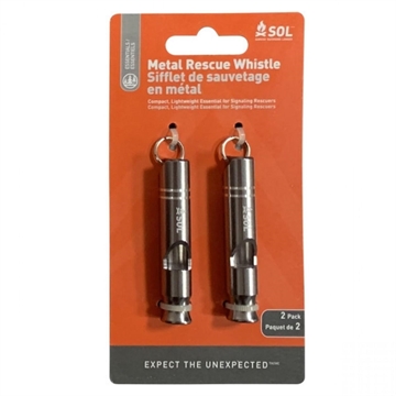 Picture of Survive Outdoors Longer Rescue Metal Whistle 2 Pack 0140-0014