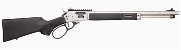 Picture of Smith & Wesson 1854, Lever Action Rifle, 44 Magnum, 19.25" Threaded Barrel, 11/16-24 Thread Pitch, Satin Finish, Stainless Steel, Black Synthetic Stock, M-LOK Handguard, XS Ghost Ring Rear Sight, Gold Bead Front Sight, Cross Bolt Safety, 9 Rounds 13812