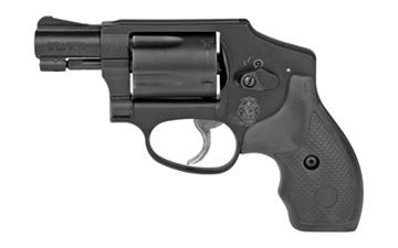 Picture of Smith & Wesson Model 442, Double Action Only, Metal Frame Revolver, J-Frame, 38 Special +P, 1.88" Barrel, Aluminum Alloy, Matte Finish, Black, Rubber Grips, Fixed Sights, 5 Rounds 162810 022188628104