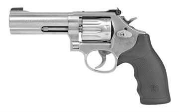 Picture of Smith & Wesson Model 617, Double/Single Action, Metal Frame Revolver, K-Frame, 22LR, 4" Barrel, Stainless Steel, Satin Finish, Silver, Synthetic Grips, Adjustable Sights, 10 Rounds 160584