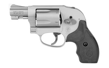 Picture of Smith & Wesson Model 638 *CA Compliant 38 Special + P 5 Shot 1.88" Stainless Steel Barrel/Cylinder, Matte Silver Aluminum Alloy J-Frame, Polymer Grip, Internal Lock, Concealed Hammer 163070