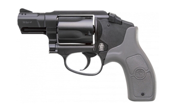 Picture of Smith & Wesson M&P Bodyguard, Double Action Only, Metal Frame Revolver, J-Frame, 38 Special +P, 1.875" Barrel, Aluminum Alloy, Black, Gray Polymer Grips, Fixed Sights, 5 Rounds, Crimson Trace Laser 12058 022188875300