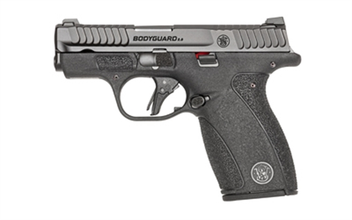 Picture of Smith & Wesson Bodyguard 2.0, Striker Fired, Polymer Frame Pistol, Micro-Compact, 380 ACP, 2.75" Barrel, Armornite Finish, Black, Bright Dot Front Sight with Tritium Insert, U-Notch Rear Sight, Flat Face Trigger, No Thumb Safety, 2 Magazines, (1)-12 Round and (1)-10 Round 13927
