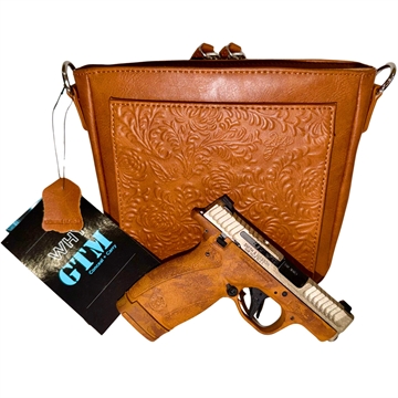 Picture of Smith & Wesson S&W Bodyguard 2.0 Pistol 380 ACP 2.75 in Brown w/Brown Leather Purse 12 rd. GCLS&W-GTM-13926