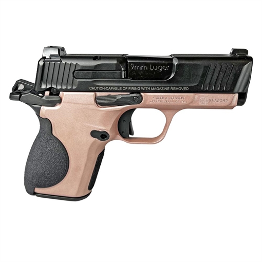 Picture of S&W CSX "Rose Frame" Handgun 9mm Luger 10&12rd Magazines 3.1" Barrel Thumb Safety Black Slide 12615 MODRF