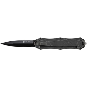 Picture of Smith & Wesson OTF Assist, Finger Actuator, Black Spear Point Blade AUS-8 Steel. No Ship CA, NY, MA, MI SWOTF9B