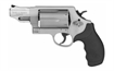 Picture of Smith & Wesson Governor, Double/Single Action, Metal Frame Revolver, Z-Frame, 410GA, 2.5" Chamber, 45 ACP, 45 Long Colt, Scandium Alloy, Matte Finish, Silver, Synthetic Grips, Fixed Sights, 6 Rounds 160410