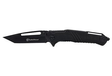 Picture of Smith & Wesson Extreme Ops Folding Knife 3-1/2" Tanto Blade Black with Glass Breaker 1205907
