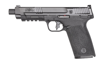 Picture of Smith & Wesson M&P 5.7, Semi-automatic, Single Action Only Internal Hammer Fired, Full Size, 5.7X28MM, 5" Threaded Barrel, Optics Ready, No Manual Thumb Safety, Optic Height Sights, Black, 22 Rounds, 2 Magazines 13348