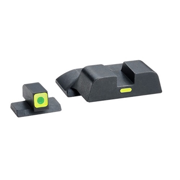 Picture of Ameriglo CAP Tritium Night Sights for S&W M&P / Front Tritium - Green / Front Outline - LumiGreen / Style - CAP / Rear Paint Bar - LumiGreen SW-614