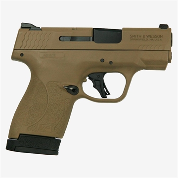 Picture of S&W M&P Shield Plus FDE Handgun 9mm Luger 10rd/13rd Magazines 3.1" Barrel Thumb Safety 13246 MODFDE