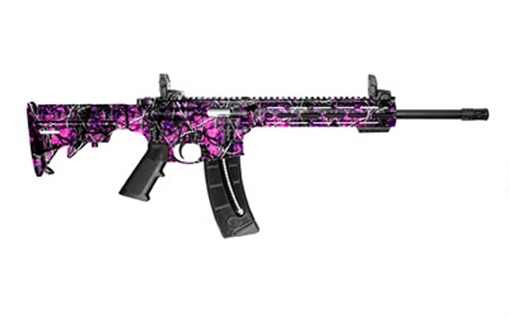 Picture of Smith & Wesson M&P15 Sport 22 LR 25+1 16.50" Black Carbon Steel Barrel, Muddy Girl Finish, 6 Position CAR Stock, 10" Magpul M-Lok Handguard, Magpul MBUS Sights, Manual Safety, Optics Ready 10212