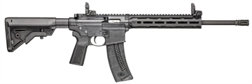 Picture of Smith & Wesson M&P 15-22 Sport, Semi-automatic Rifle, AR, 22LR, 16.5" Barrel, Threaded 1/2X28, A2 Flash Hider, Matte Finish, Black, B5 Systems Stock and Grip, 10" M&P M-LOK Slim Handguard, Magpul Flip-Up Front and Rear Sights, 25 Rounds, 1 Magazine 14180