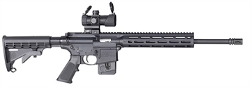 Picture of Smith & Wesson M&P15 Sport OR 22 LR 10+1 16.50" Carbon Steel Barrel, Adjustable 6 Position Stock, M&P100 4MOA Red/Green Dot, A2 Flash Hider, Functioning Charging Handle, 2 Position Safety 12723