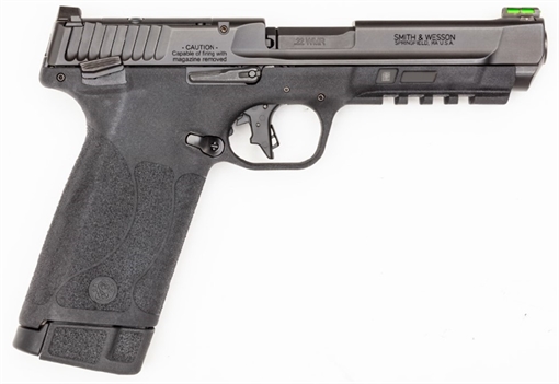 Picture of Smith & Wesson M&P, Semi-automatic, Polymer Framed Pistol, Full Size, 22 WMR, 4.35" Barrel, Armornite Finish, Black, Optics Ready Slide For Shield SMSc Footprints, Manual Safety, Fiber Optic Front Sight, 30 Rounds, 2 Magazines 13433