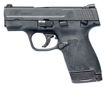 Picture of Smith & Wesson Shield M2.0, Striker Fired, Semi-automatic, Polymer Frame Pistol, Micro-Compact Size Frame, 40 S&W, 3.1" Barrel, Armornite Finish, Black, 3 Dot Sights, Manual Thumb Safety, 2 Magazines (1) 6-Round and (1) 7-Round 11812