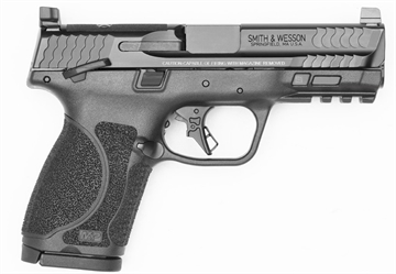 Picture of Smith & Wesson M&P M2.0, Striker Fired, Semi-automatic, Polymer Frame Pistol, Compact, 9MM, 4" Barrel, Armornite Finish, Black, Optics Ready, Fixed Sights, Manual Thumb Safety, 10 Rounds, 2 Magazines 14099