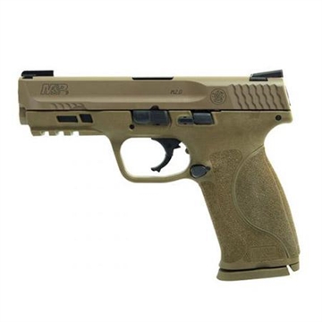 Picture of S&W M&P9 M2.0 FDE Handgun 9mm Luger 17rd Magazine No Thumb Safety Tru-Glo TFX Sights-USED 11767U