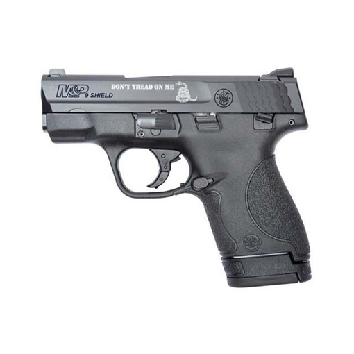 Picture of S&W M&P9 Shield "DON'T TREAD ON ME" Engraved Handgun 9mm Luger 7rd Magazine 3.1" Barrel USED 13292U
