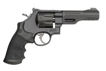 Picture of Smith & Wesson Model 327, Performance Center, Double/Single Action, Metal Frame Revolver, N-Frame, 357 Magnum, 5" Barrel, Scandium, Matte Finish, Black, Rubber Grips, Adjustable Sights, 8 Rounds, Performance Center Tuned Action 170269 022188702699
