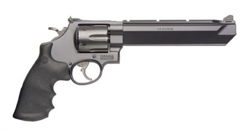 Picture of Smith & Wesson Model 629, Performance Center, Double/Single Action, Metal Frame Revolver, N-Frame, 7.5" Ported Barrel, Stainless Steel, Matte Finish, Black, Rubber Grips, Adjustable Sights, 6 Rounds, Performance Center Tuned Action 170323 022188703238