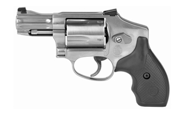 Picture of Smith & Wesson Model 640 Performance Center, Pro Series, Double Action Only, Metal Frame Revolver, J-Frame, 357 Magnum, 2.13" Barrel, Stainless Steel, Satin Finish, Silver, Rubber Grips, Fixed Night Sights, 5 Rounds, Moon Clip 178044 022188780444