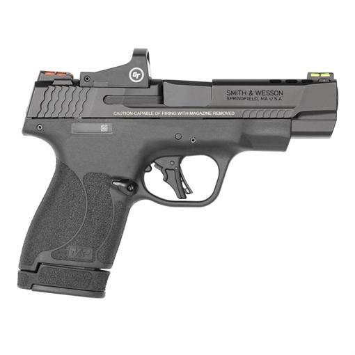 Picture of S&W PC M&P 9 Shield Plus Crimson Trace Handgun 9mm Luger 10rd Magazine 4" Ported Barrel Black USED 13253U