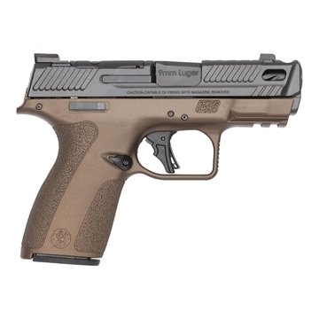 Picture of S&W PC Shield-X Carry Comp Midnight Bronze Handgun 9mm Luger 13(1)&15(1)rd Magazines 3.6" Ported Barrel Thumb Safety 14845
